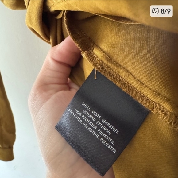 Elegant Mustard Wrap Top - Picture 4 of 13